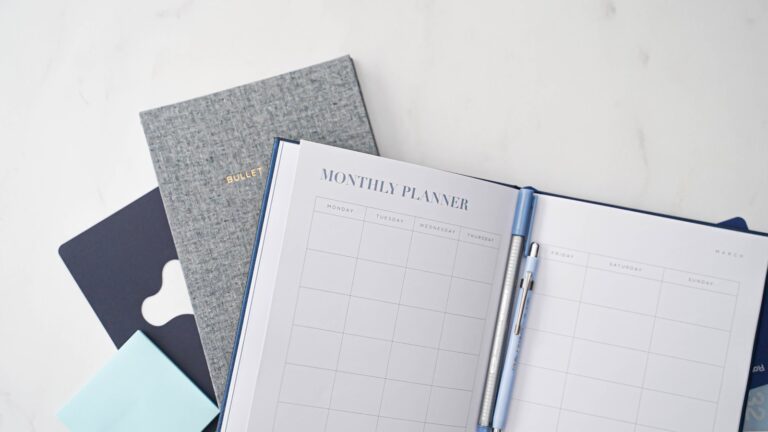 Notebook written monthly expenses