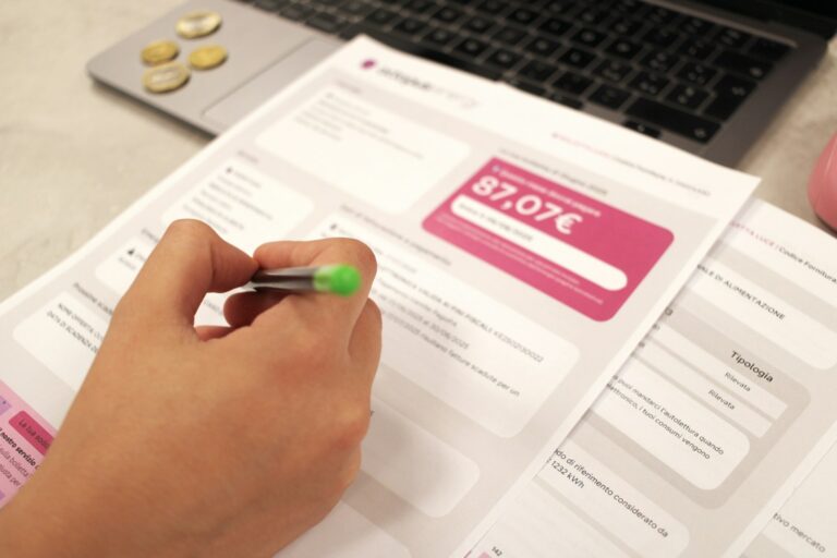 Person filling payroll direct deposit form