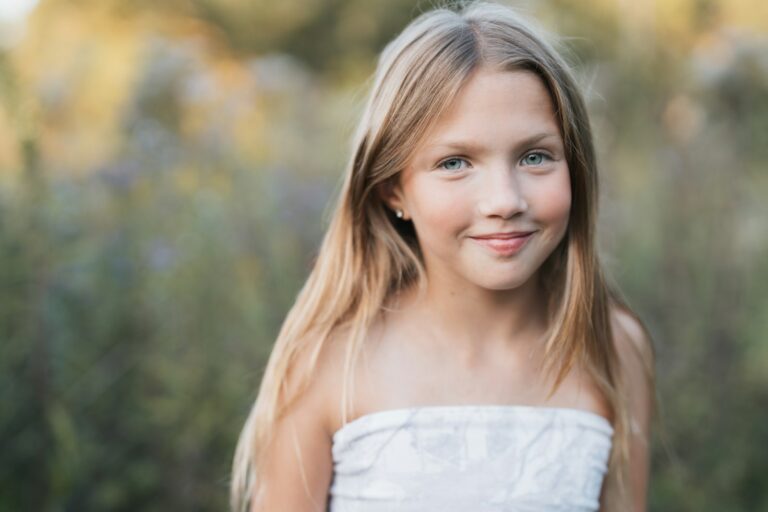 Portrait photo session outdoor golden hour
