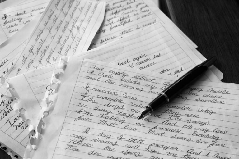 Handwritten budget paper