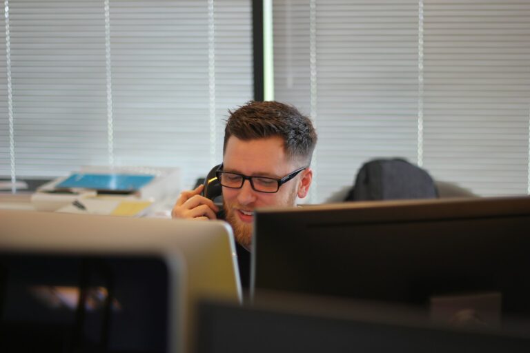 Person phone call bank statement