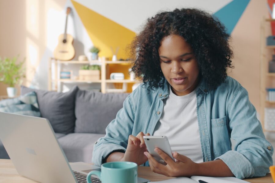 Person using banking