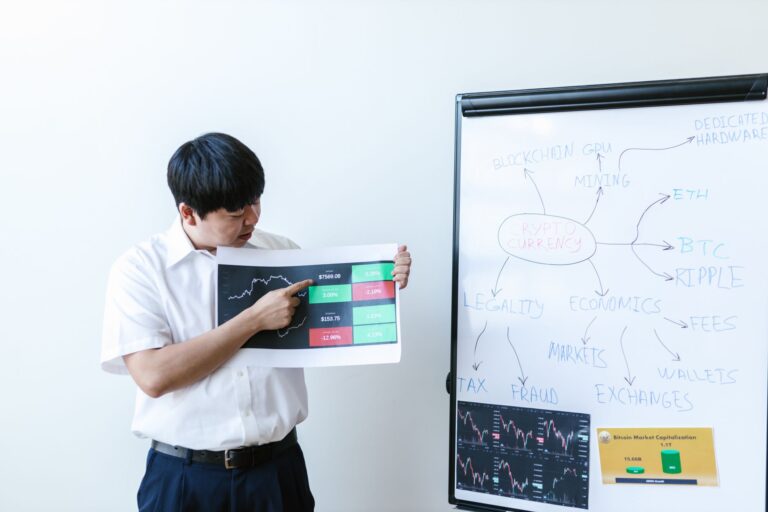 Financial advisor explaining