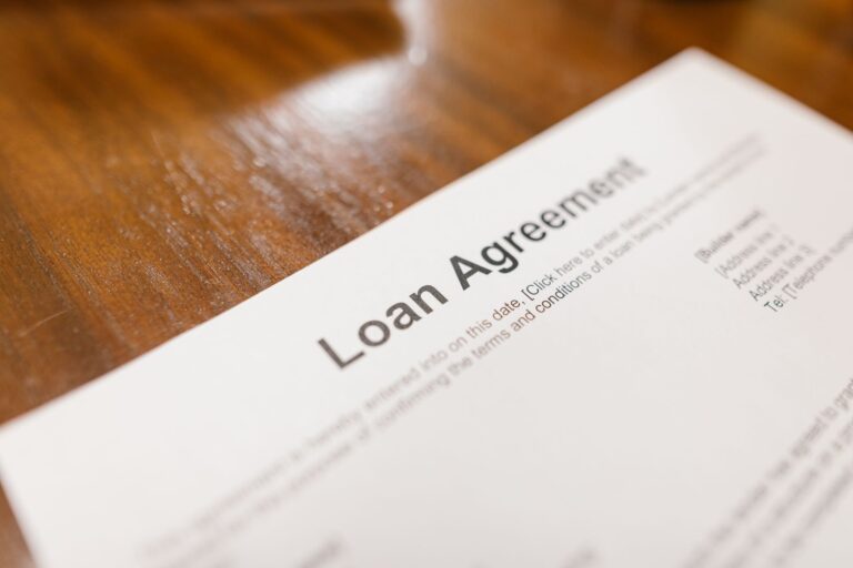 Loan agreement paperwork