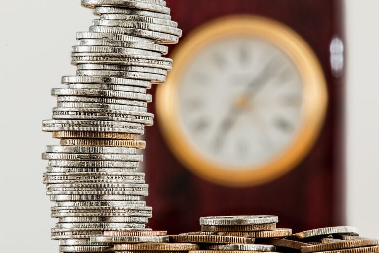 Stacked coins growing