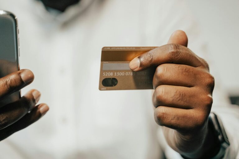 Smartphone banking app person holding phone