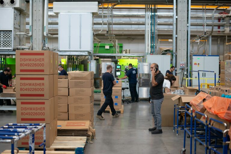 Warehouse worker scanning