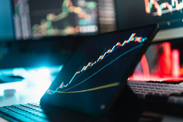 Stock market chart