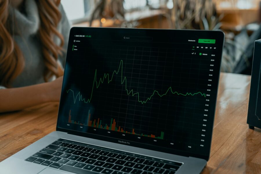 Stock market chart