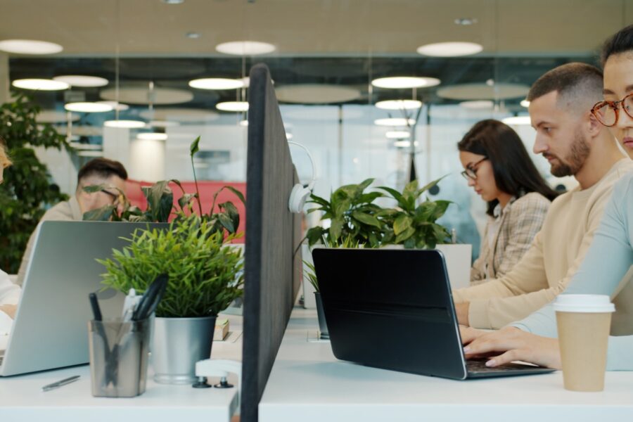 Modern office workspace