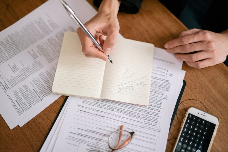 Person reviewing loan