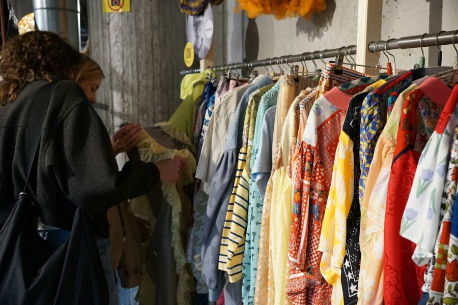 Thrift store clothing