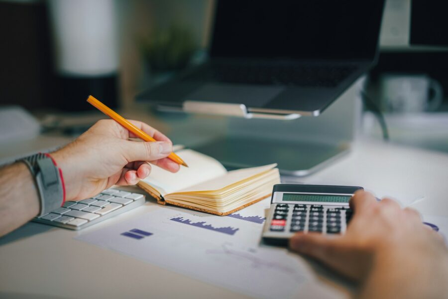 Person planning finances
