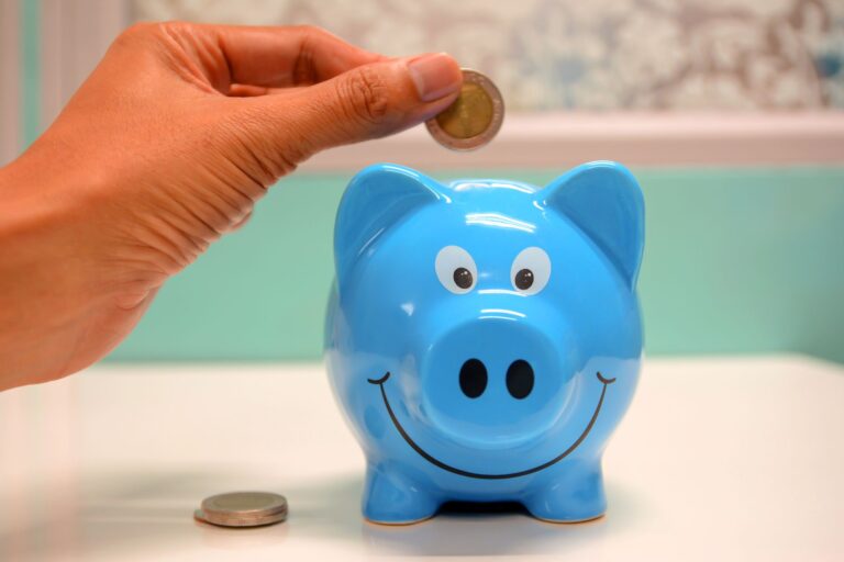 Person checking savings