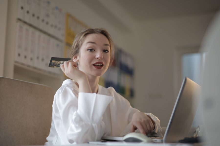 Young adult using