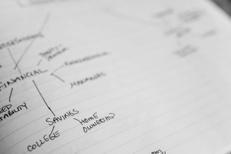 Notebook handwritten money plan