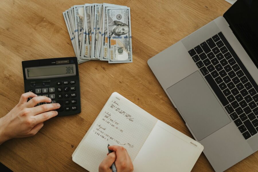 Calculator notebook savings