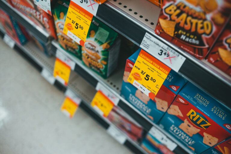 Price labels supermarket