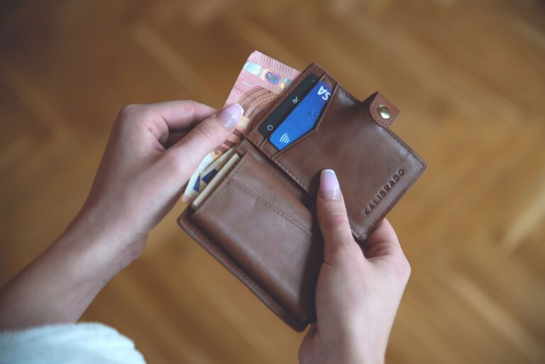 Person checking bank