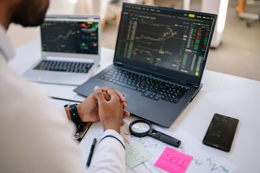 Person looking financial