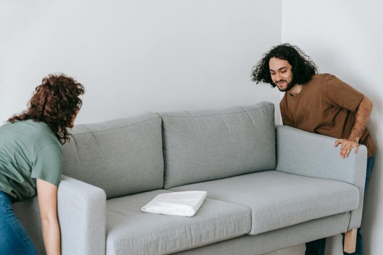 Assembling flat pack furniture living room