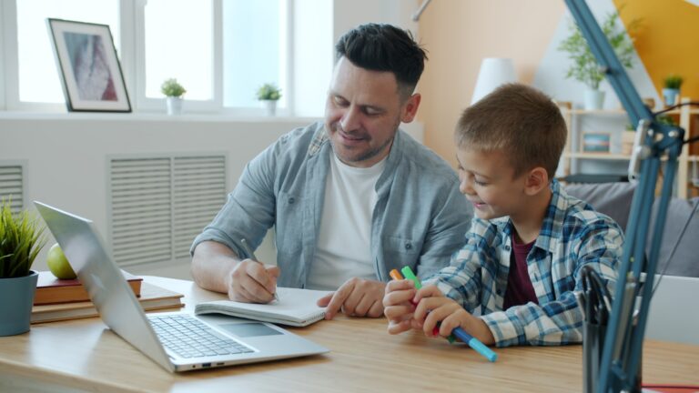 Tutor helping student