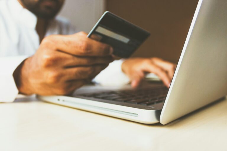 Person checking credit