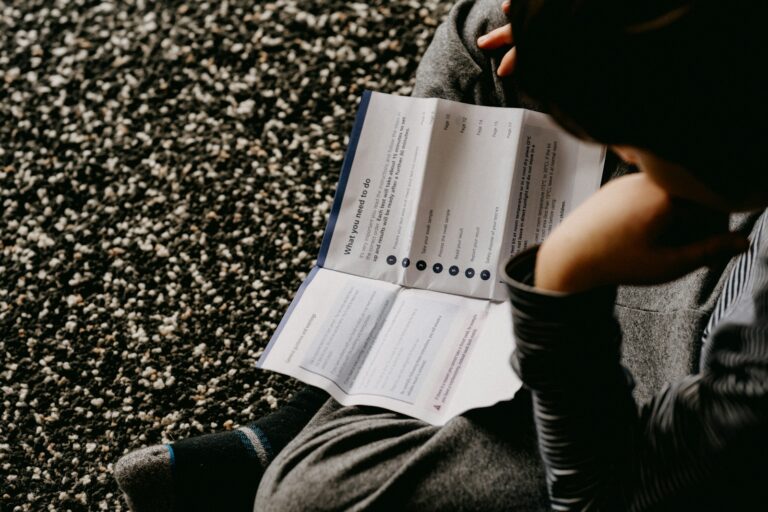 Person reading credit