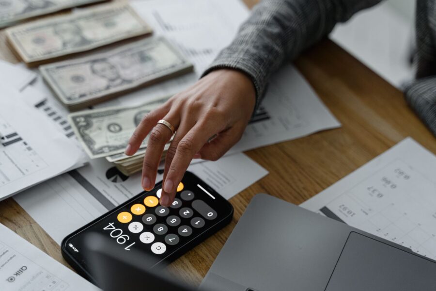 Person using banking