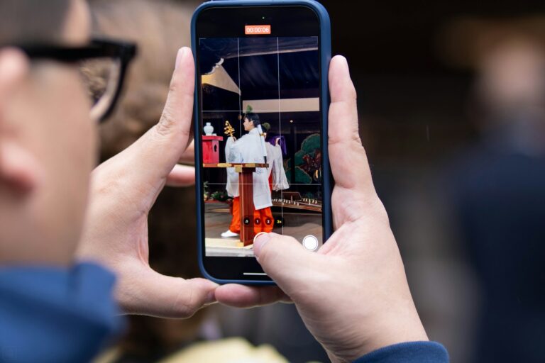 Person photographing clothes