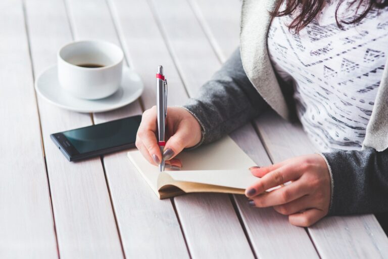 Woman planning finances