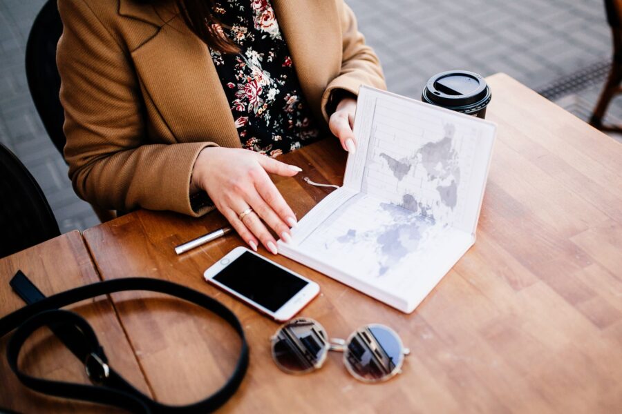 Woman planning finances