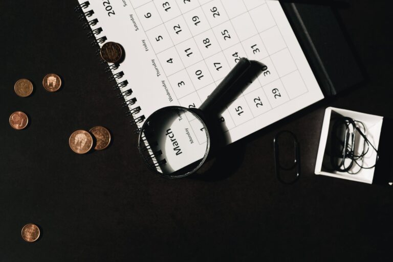 Calendar notebook clock