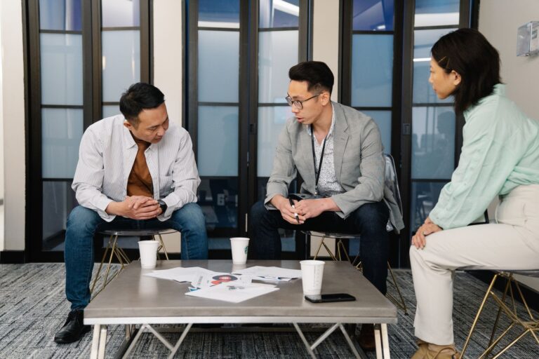 Manager employee meeting