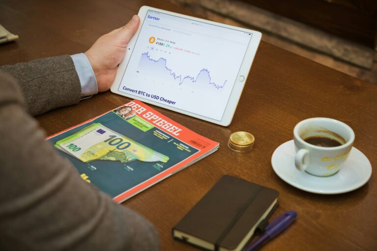 Person reviewing investment