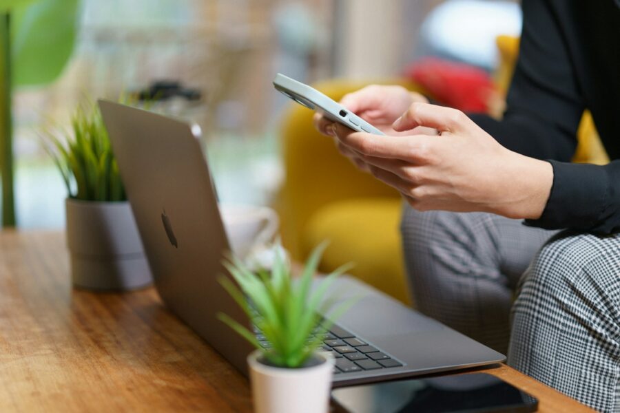 Person using laptop