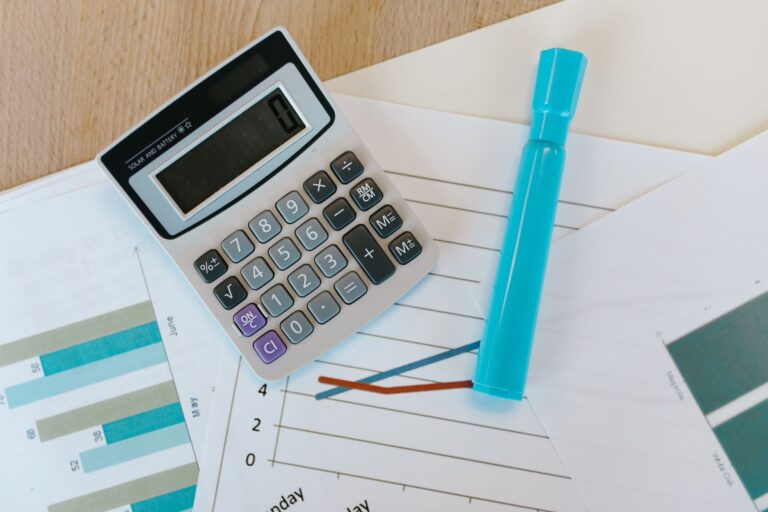 Calculator documents investing