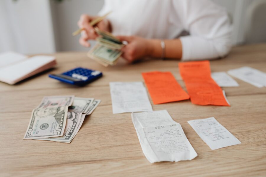 Person paying bill