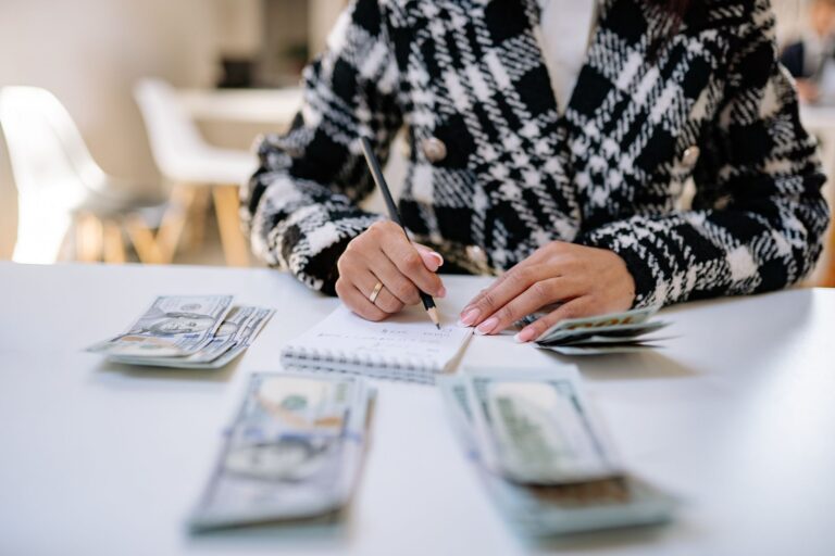 Person checking bank