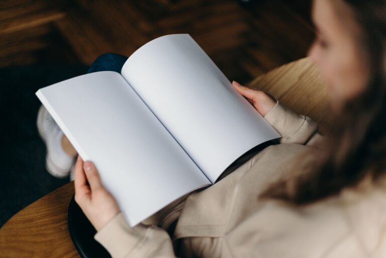 Person reading finance