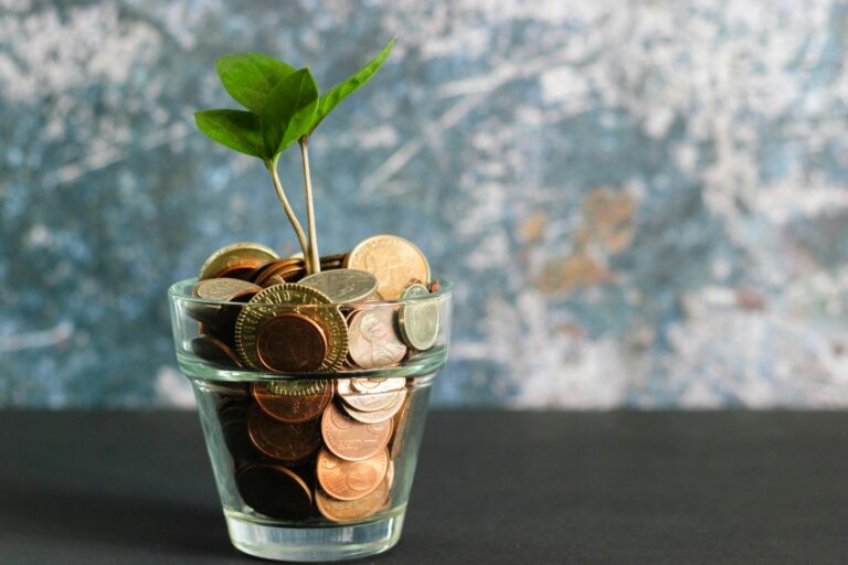 Glass jar coins