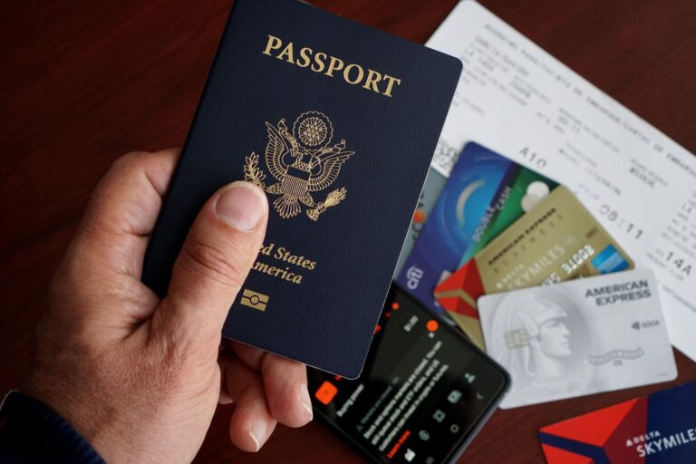 Person checking credit