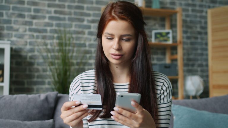 Woman checking digital