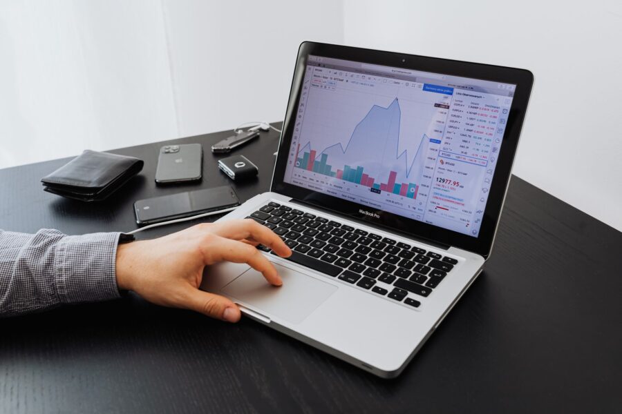Person using laptop
