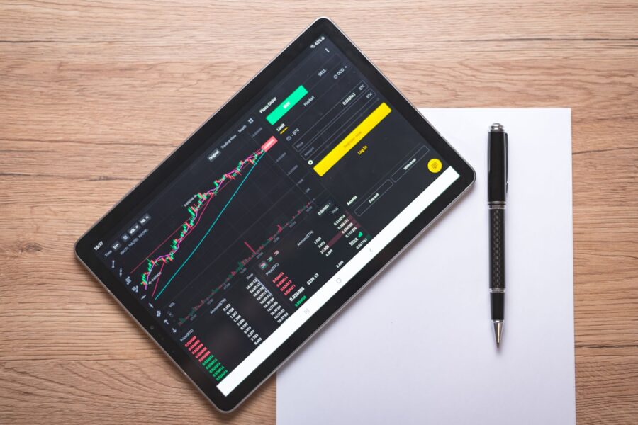 Stock market screen
