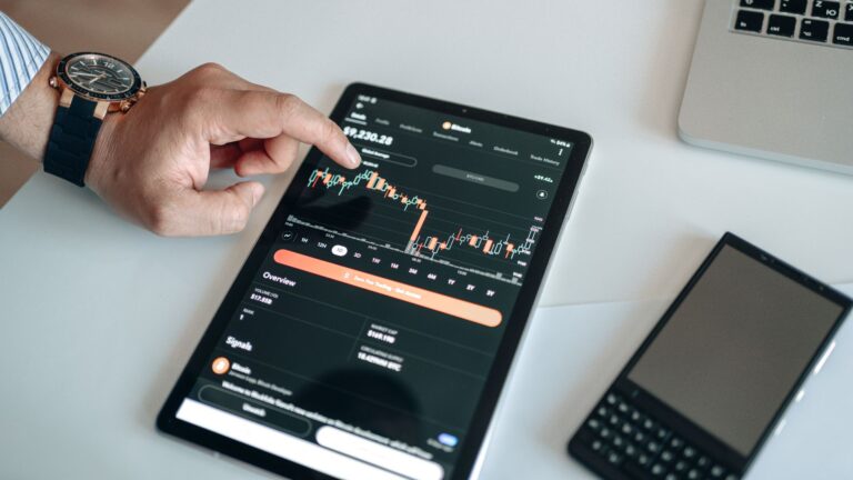 Stock market screen