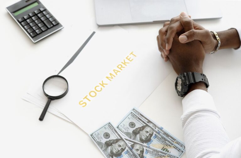 Person reviewing investment