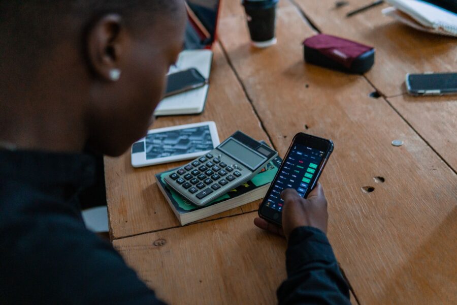 Person using budgeting