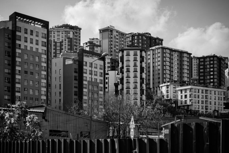 Apartment buildings city