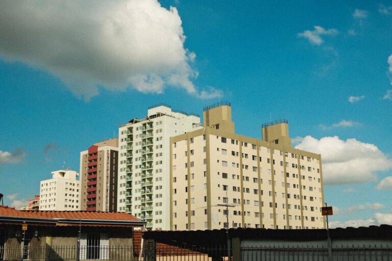 Apartment buildings city